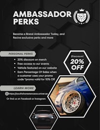 ambassador perks flyer template